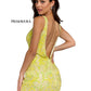 Primavera Couture 3825 Short Homecoming Dress Fitted Sequin Cocktail Dress  Available Color- Yellow  Available Size- 14