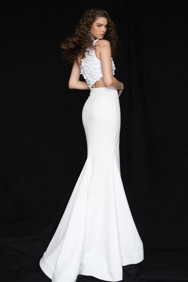 Expertly designed by Ava Presley, this formal pageant gown will make you stand out from the crowd. Featuring a beaded one-shoulder design and a sleek jersey skirt, this dress exudes elegance and sophistication. Say goodbye to boring prom dresses and hello to a show-stopping look with Ava Presley 39247.