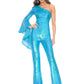 Ashley Lauren 11047 Be bold in this sequin one shoulder jumpsuit with long bell sleeve. This jumpsuit would be perfect for your next pageant or special formal event and gives us some major 70's vibes!  Colors  Neon Blue, AB Ivory, Neon Orange, Neon Pink  Sizes  0, 2, 4, 6, 8, 10, 12, 14, 16,  Jumpsuit One Shoulder Sequin Bell Sleeve Exposed Zipper