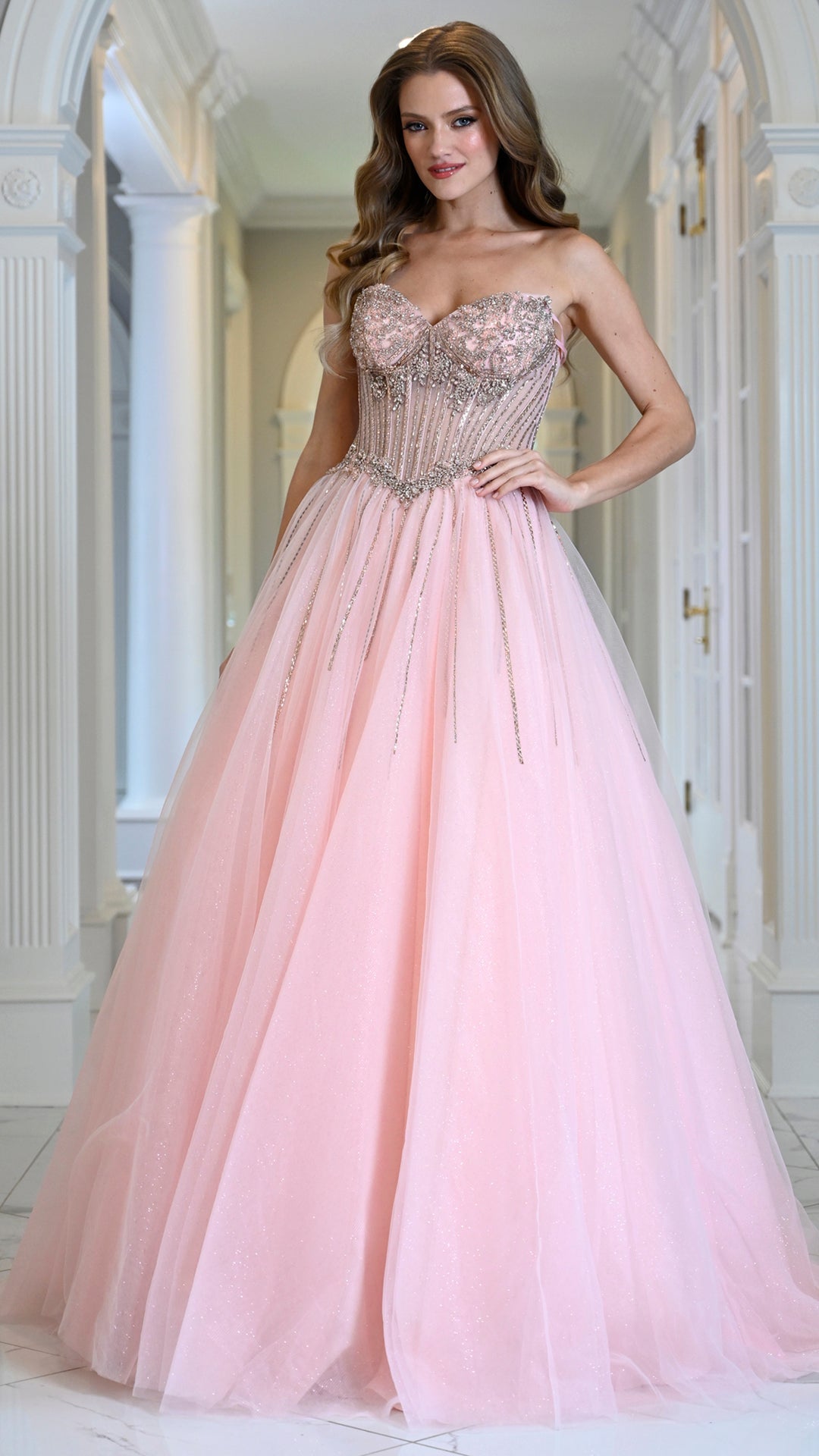 Colors Dress 4004 tulle prom dress in Blush — 2027