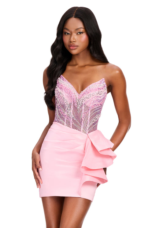ASHLEYlauren 40054 Corset Cocktail Dress