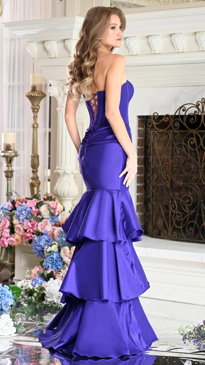 Colors Dress 4007 corset prom dress in Purple — 2027