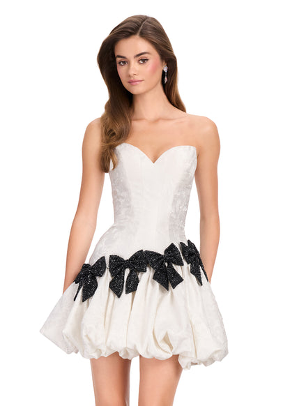 Ashley Lauren 40083 Bow Cocktail Dress