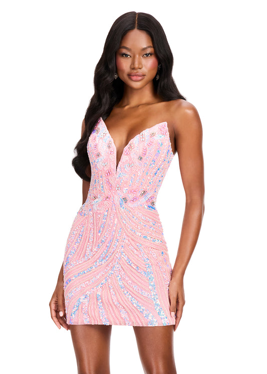 Ashley Lauren 40091 Beaded Cocktail Dress