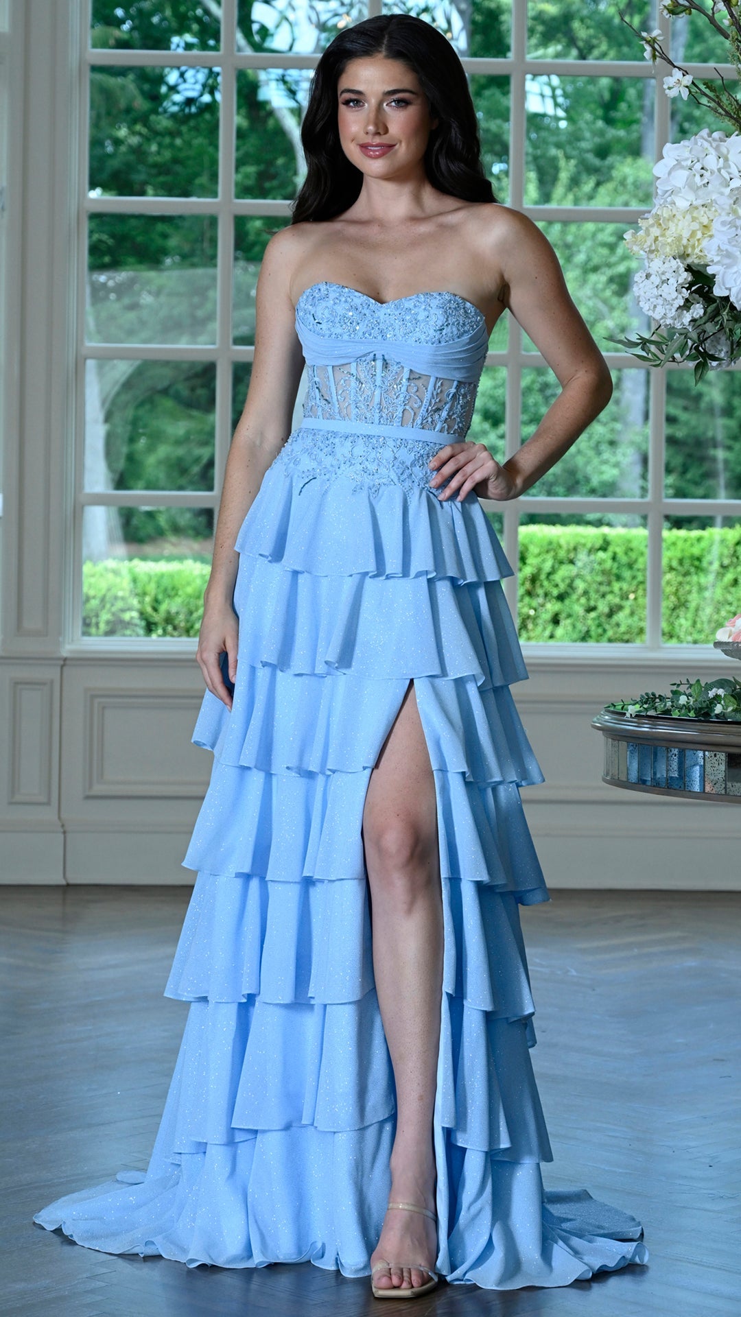 Colors Dress 4022 a-line prom dress in Blue — 2027