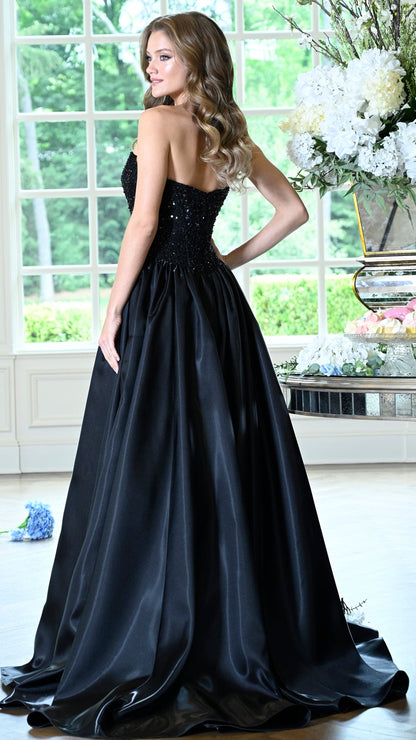 Colors Dress 4034 beaded ballgown prom dress in BLACK — 2027