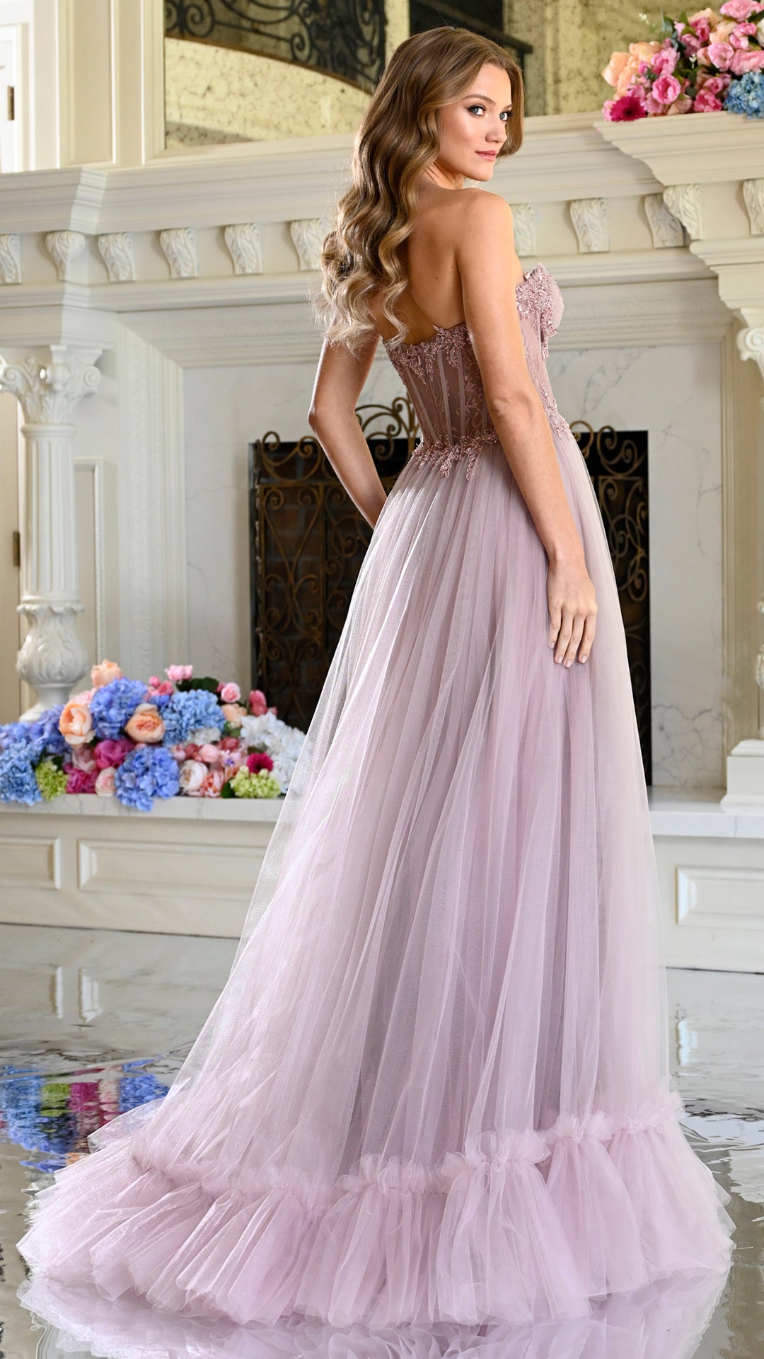 Colors Dress 4041 tulle ballgown prom dress — 2027