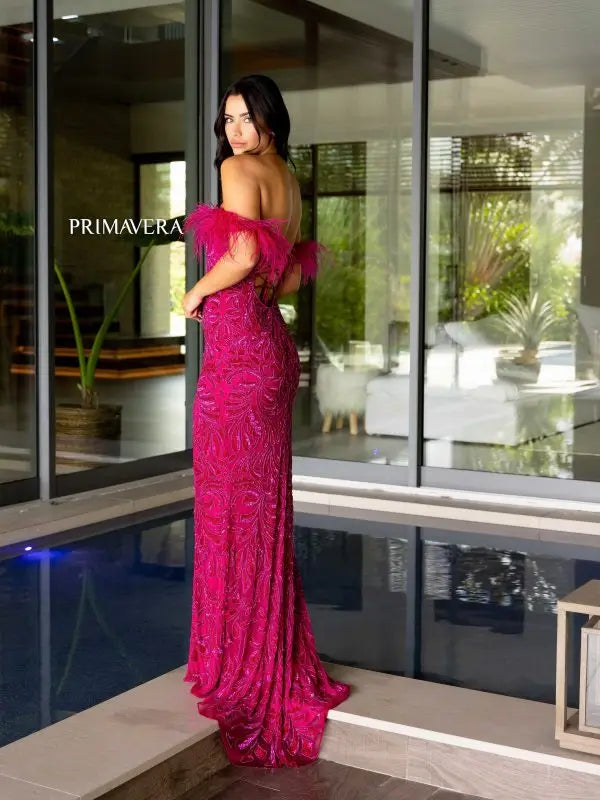 Primavera Couture 4105 Long Fitted Prom Dress | Formal Dress Shops Teal / 6 Primavera Couture 4105 Long Fitted Prom Dress | Formal Dress Shops Teal / 6