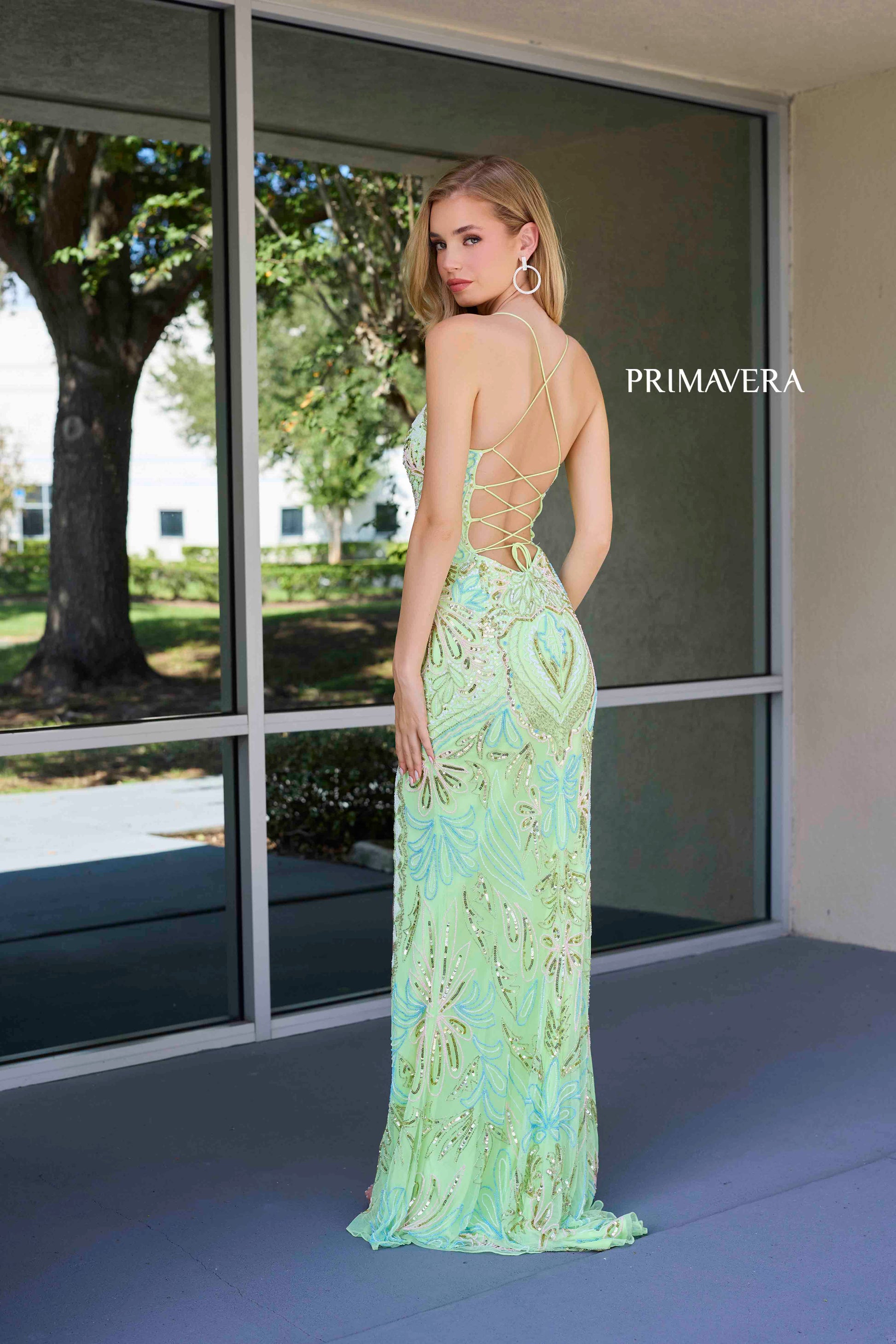 apple green dress INTRIGUE 91039 Apple Green Sequin Sheath Dress Apple Green / 6