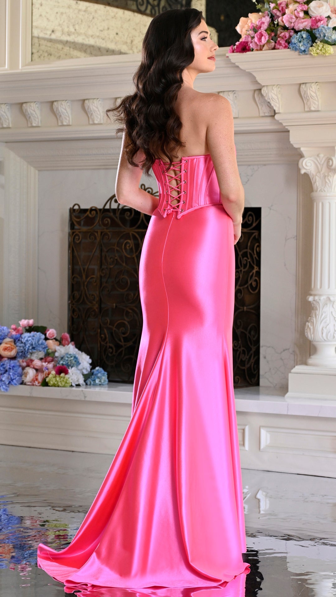 Colors Dress 4208 strapless metallic mermaid prom dress — 2027
