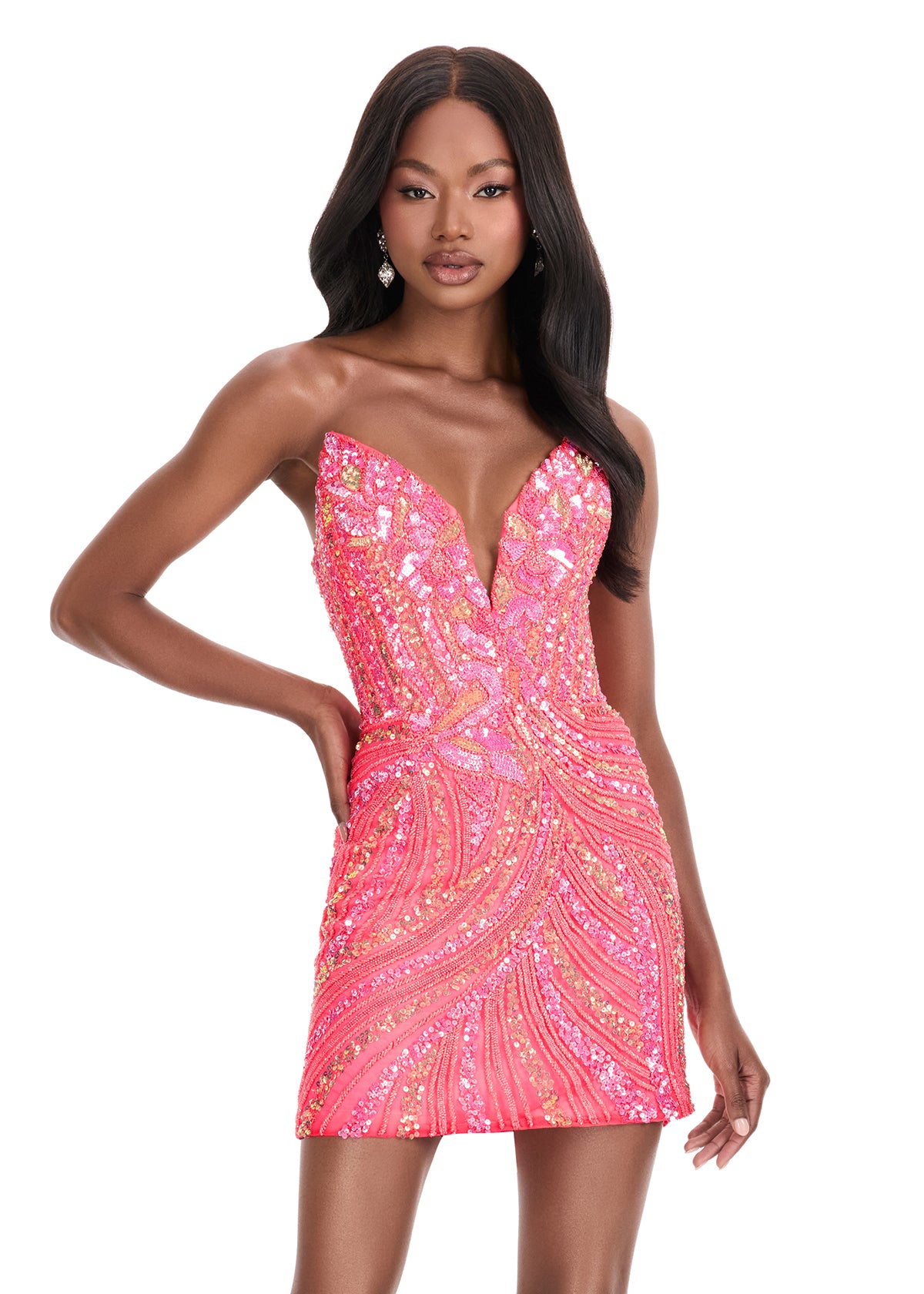 Ashleylauren 4500 homecoming dress short cocktail dress beaded sequin Glass Slipper Formals Ashleylauren 4500 homecoming dress short cocktail dress beaded sequin Glass Slipper Formals