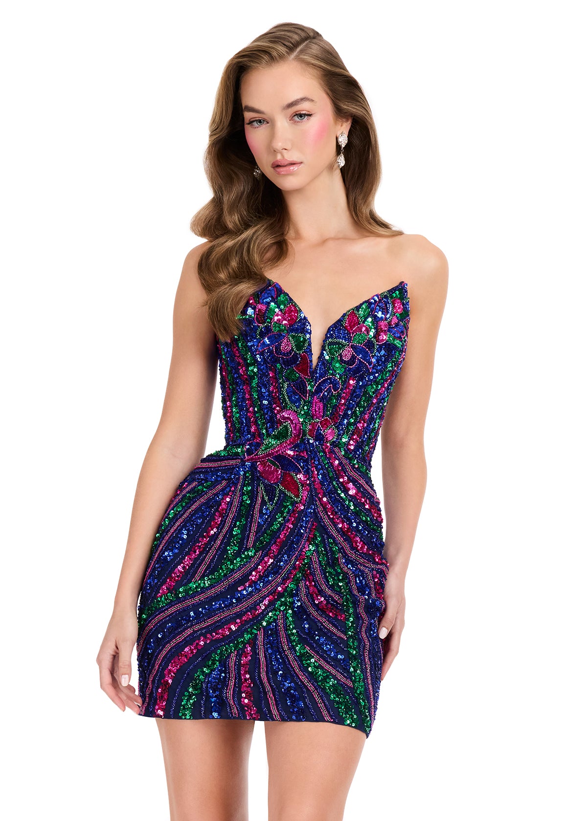 4500 Multi Navy ASHLEYlauren dress
