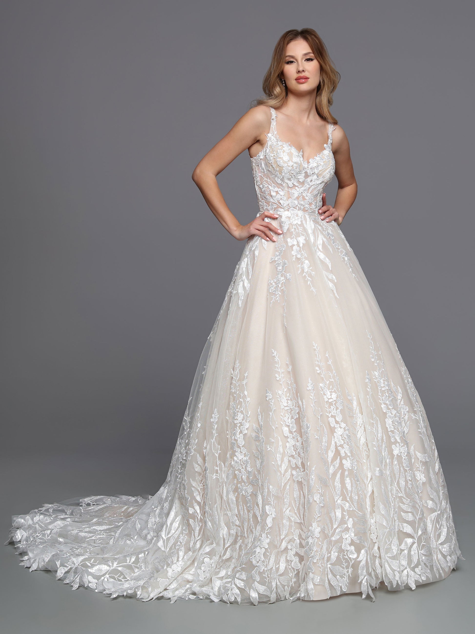 Davinci Bridal 50751 A-Line Ballgown Sweetheart Neckline Tulle Lace Appliques Sheer Open Back Wedding Gown 8 / Ivory/Blush Davinci Bridal 50751 A-Line Ballgown Sweetheart Neckline Tulle Lace Appliques Sheer Open Back Wedding Gown 8 / Ivory/Blush