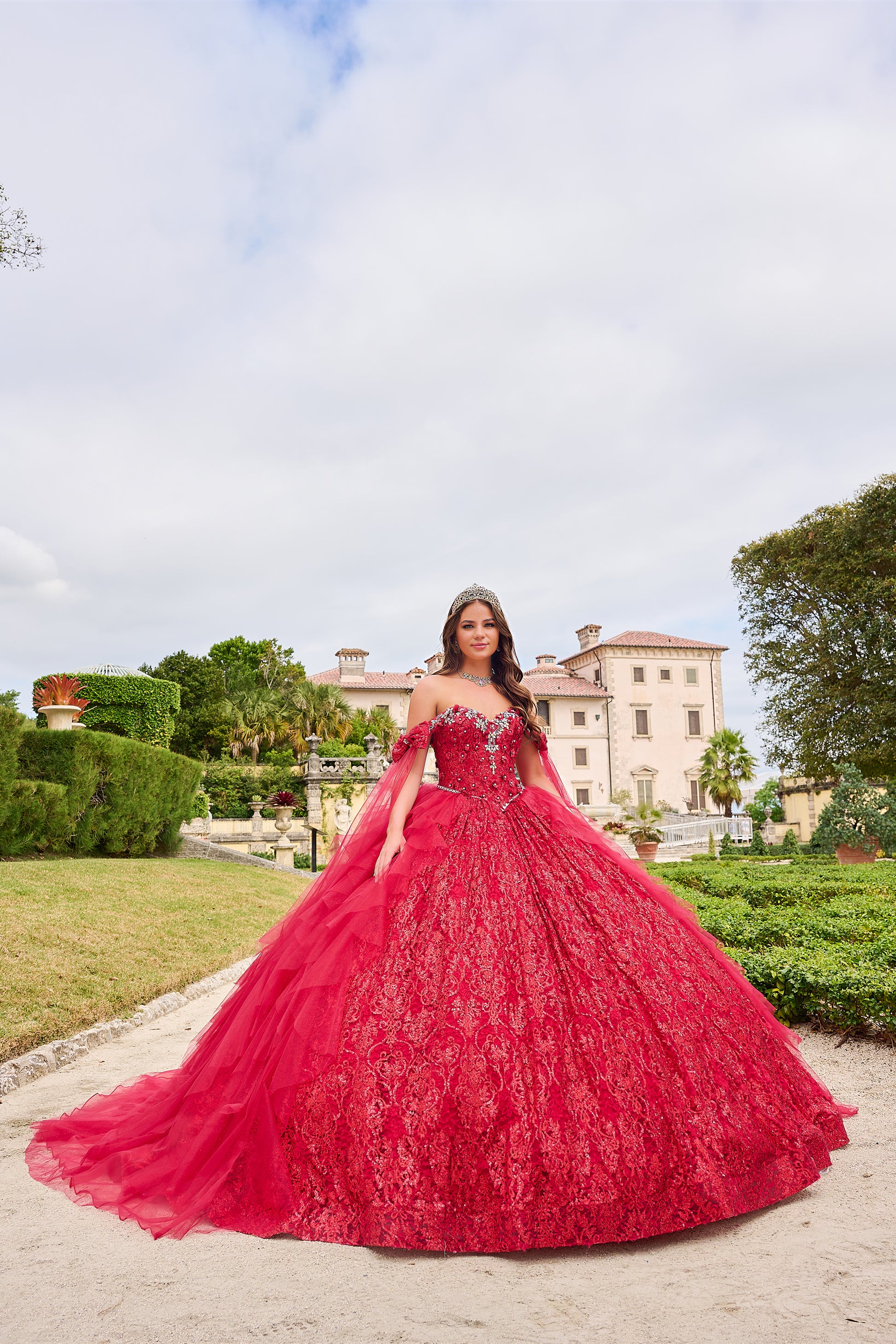 Amarra 54212 Quinceanera Gown Ballgown Ruffle Train Off The Shoulder Party Dress Formal 4 / Sage Amarra 54212 Quinceanera Gown Ballgown Ruffle Train Off The Shoulder Party Dress Formal 4 / Sage