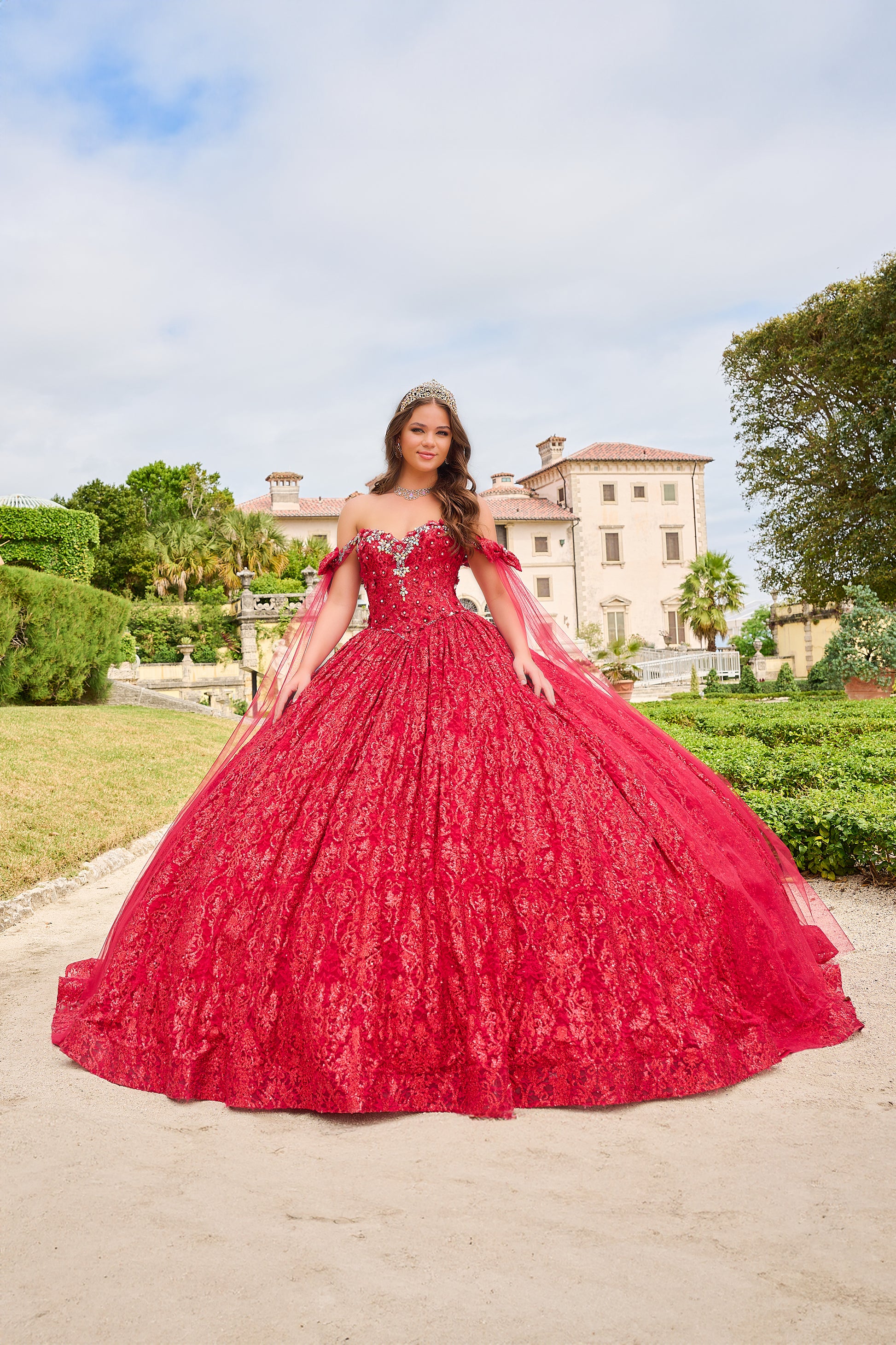 Amarra 54212 Quinceanera Gown Ballgown Ruffle Train off the Shoulder P Glass Slipper Formals Amarra 54212 Quinceanera Gown Ballgown Ruffle Train off the Shoulder P Glass Slipper Formals