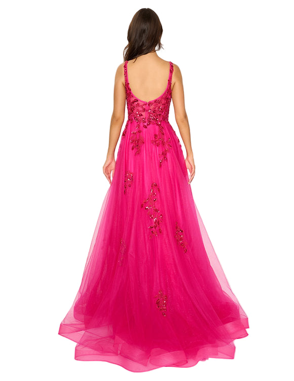 Turn heads in the Nina Canacci 6626, a size 10 hot pink A-line prom dress that blends boldness with elegance. Featuring shimmering sequins, a scoop neckline, and a daring thigh-high slit, this maxi gown empowers you to shine brightly and move with confidence all night long. Its modest cut balances allure and sophistication, making it perfect for unforgettable formal occasions.

Size: 10

Color: Hot Pink