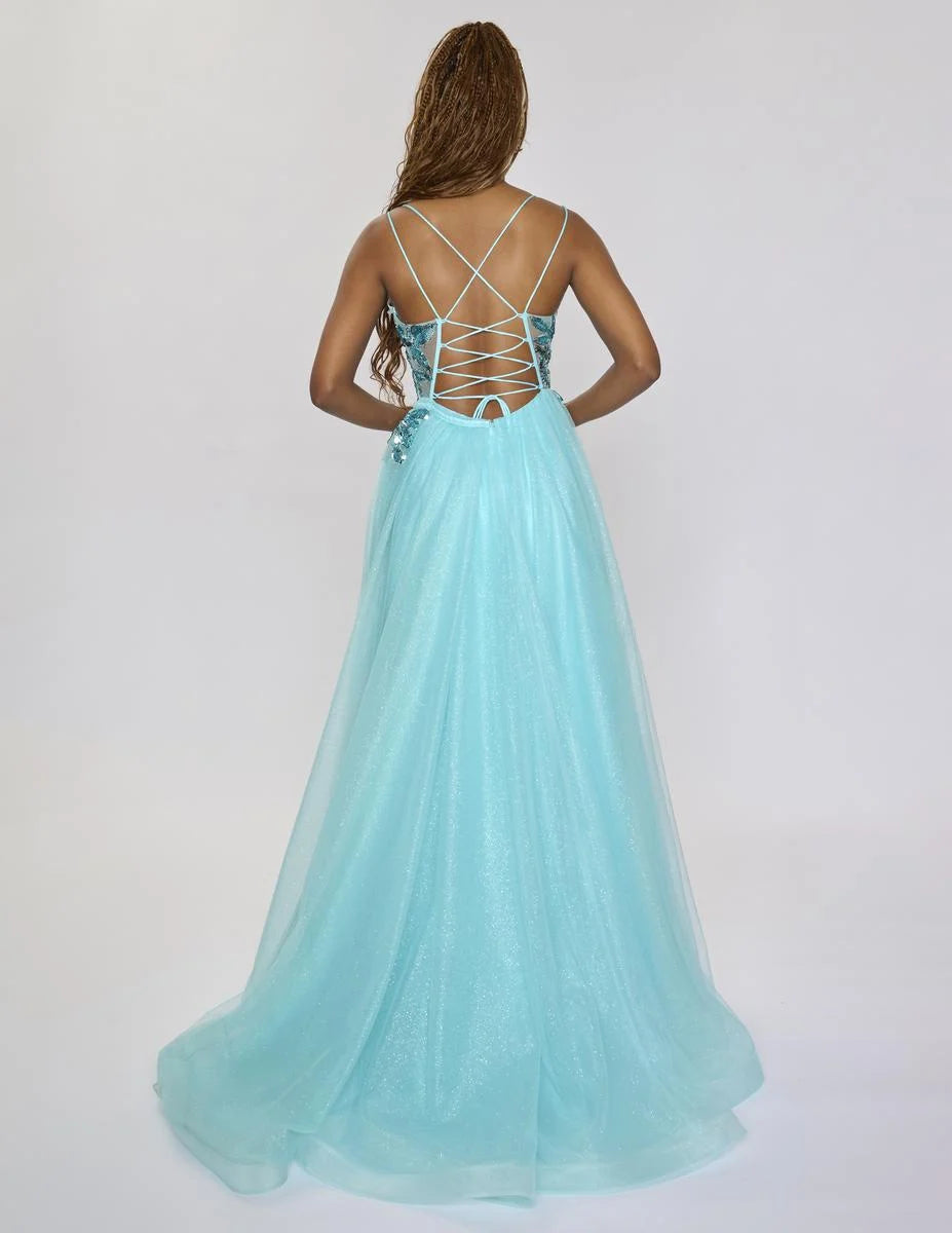 Elevate your evening with the Nina Canacci 6630, a size 4 burgundy gown that exudes elegance. This A-line dress features a shimmering sequin overlay and a daring maxi slit, complemented by a structured corset and a detachable side overskirt for added drama. Perfect for formal occasions, it combines classic sophistication with a modern edge to ensure you stand out gracefully.

Sizes: 4

Colors: Burgundy