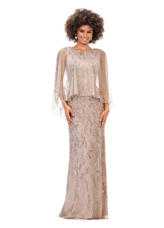 marble prom dress Modessa Couture M22405 Long Mermaid Formal Sequin Prom Dress