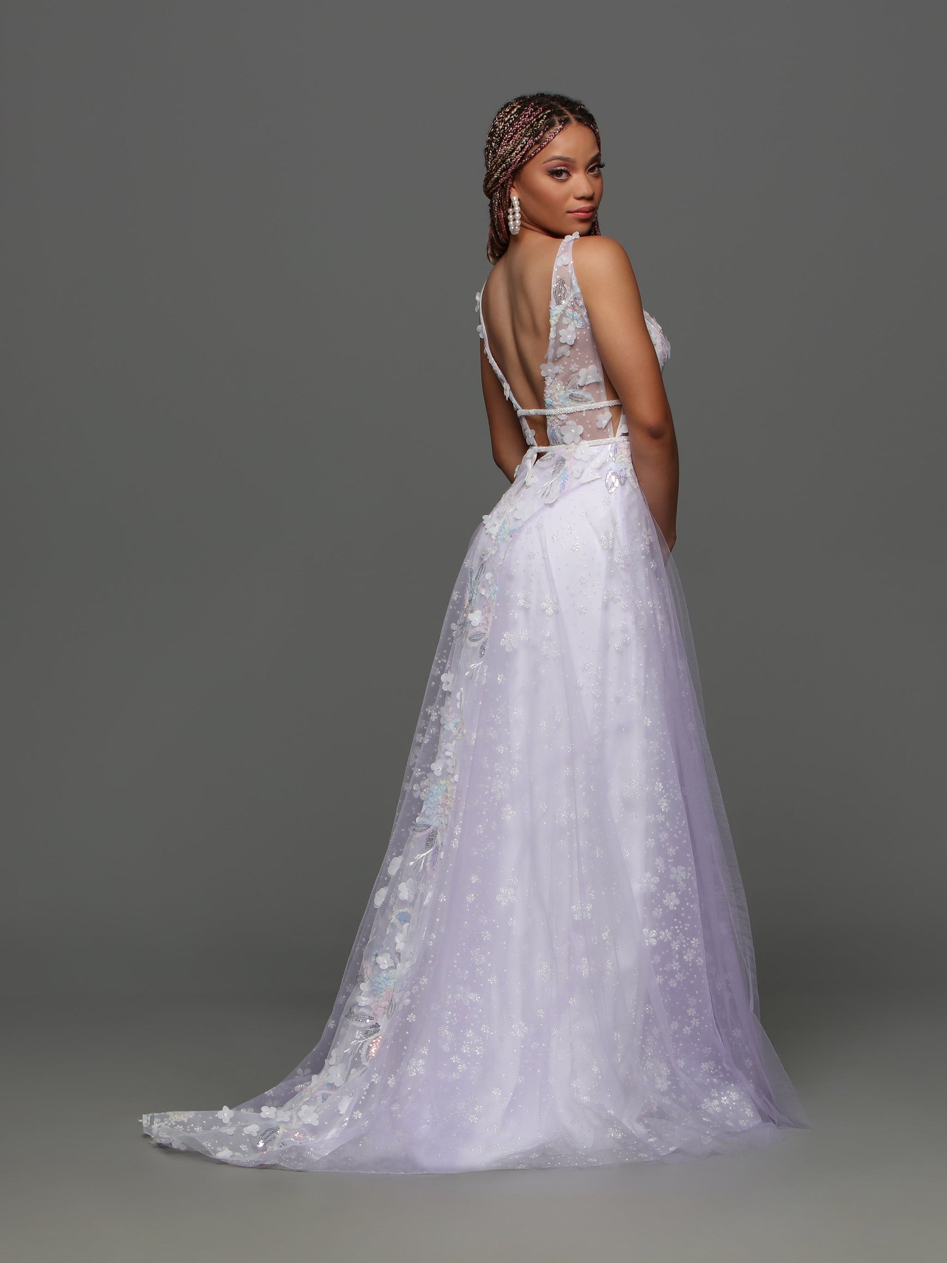 Candice Wang 72308 Size 6 Purple Sheer Prom Dress Glass Slipper Formals Candice Wang 72308 Size 6 Purple Sheer Prom Dress Glass Slipper Formals