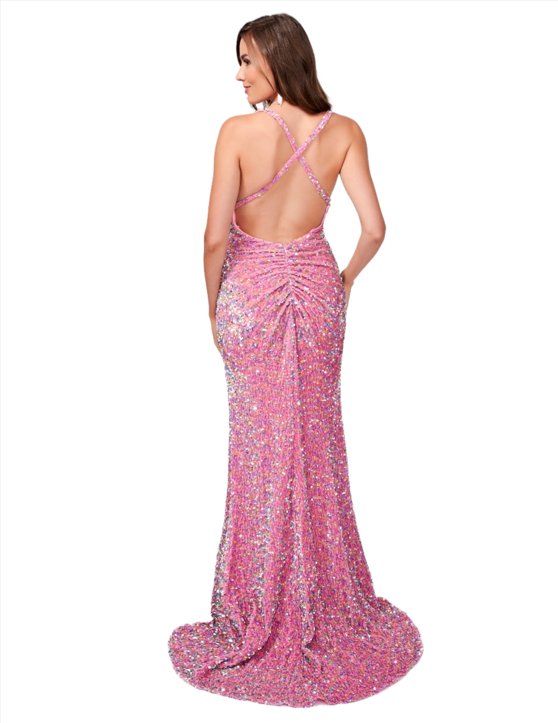 Nina Canacci 8233 Long Formal Dress Pink/Gold / 8 Nina Canacci 8233 Long Formal Dress Pink/Gold / 8