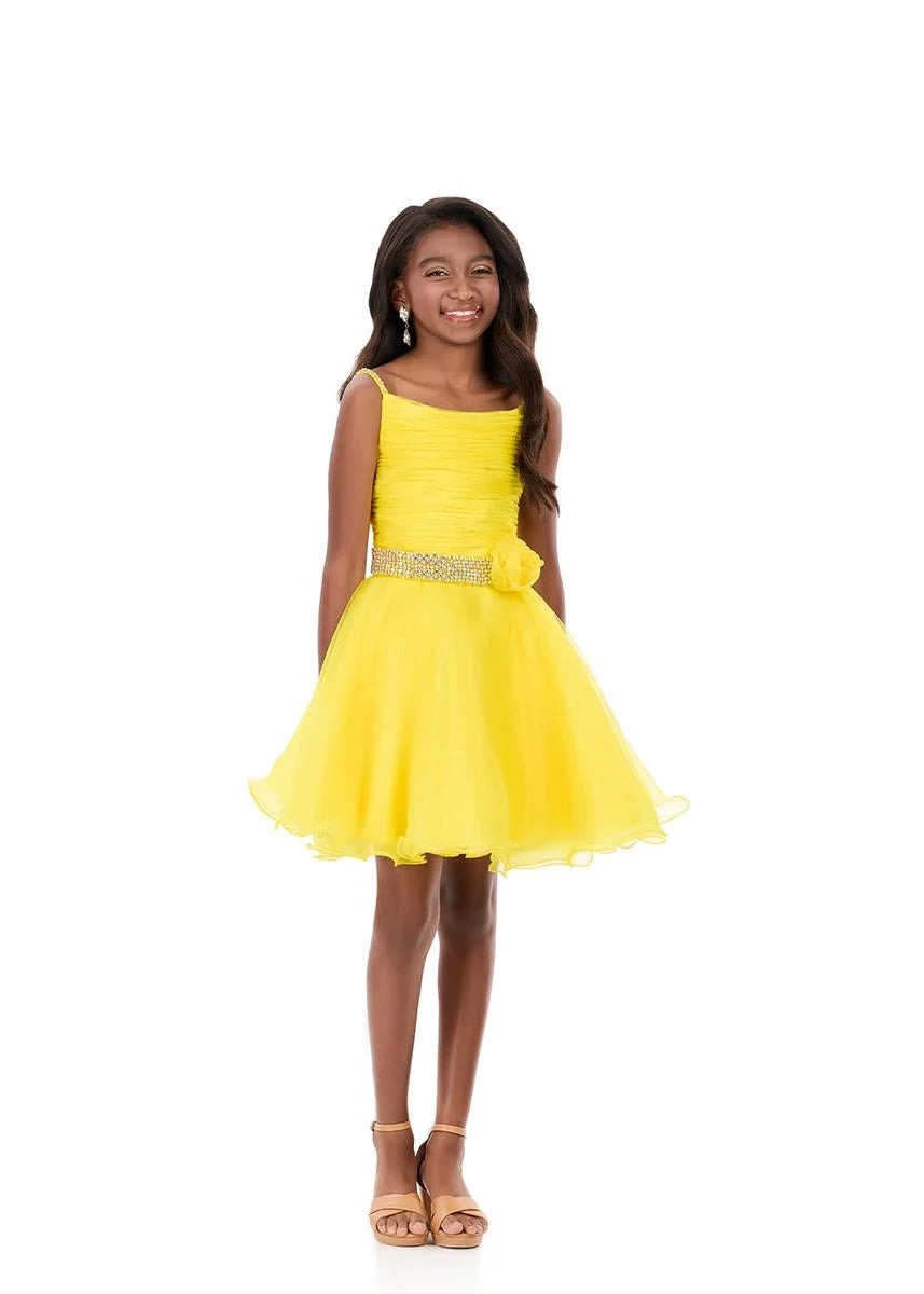 ASHLEYlauren 8331 Kids Organza Fit and Flare Dress