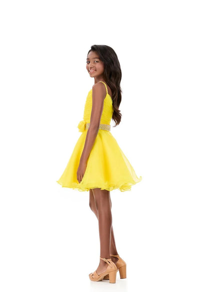 ASHLEYlauren 8331 Kids Organza Fit and Flare Dress