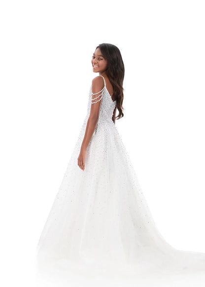 ASHLEYlauren 8335 Size 4 LILAC Girls Pageant Dress Pearls
