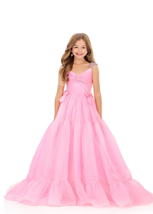 ASHLEYlauren 8340 Size 12 Pink Girls Pageant Dress Ballgown