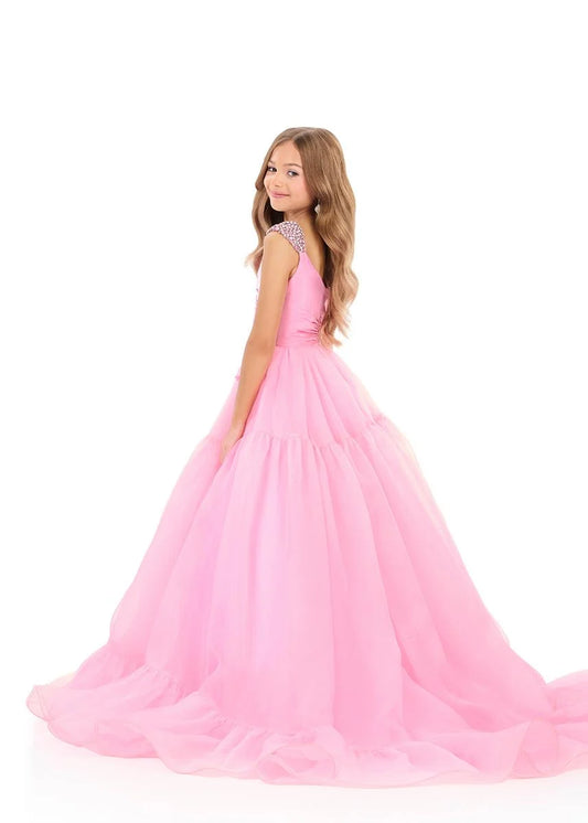 ASHLEYlauren 8340 Kids Organza Ball Gown Ruffles