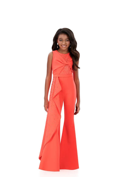 ASHLEYlauren Style 8341 Kids Jumpsuit Side Ruffle