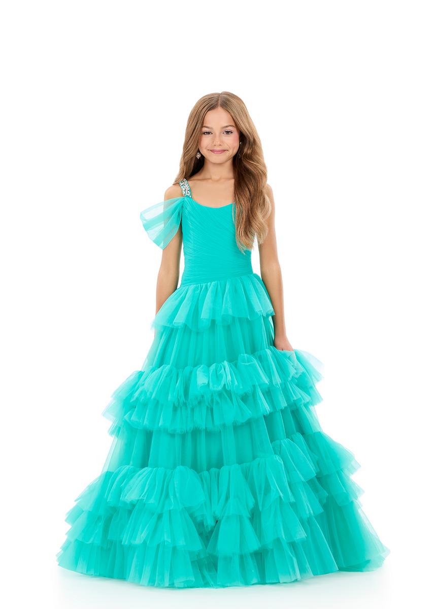 ASHLEYlauren 8342 Girls Pageant Dress Ruffles