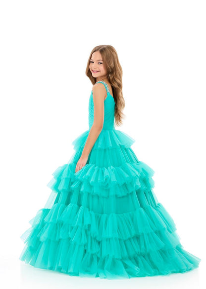 ASHLEYlauren 8342 Girls Pageant Dress Ruffles