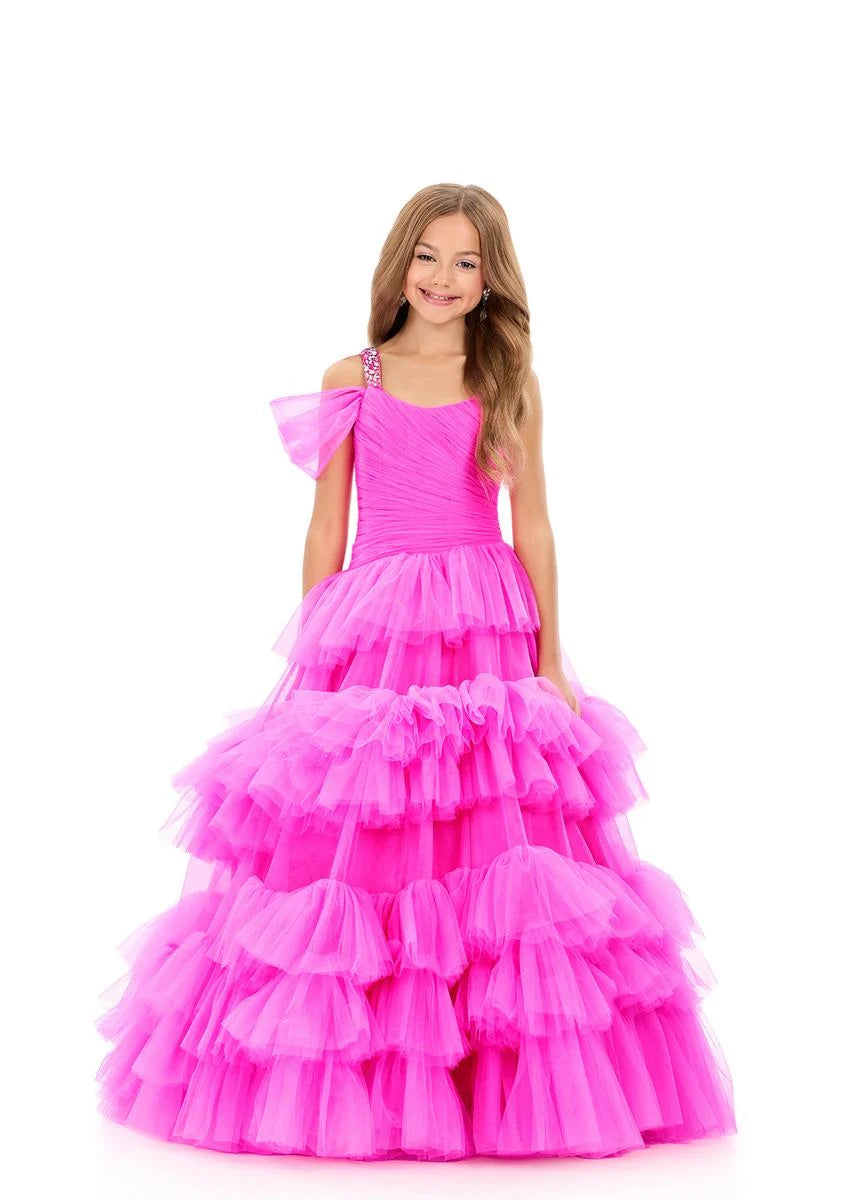 ASHLEYlauren 8342 Girls Pageant Dress Ruffles