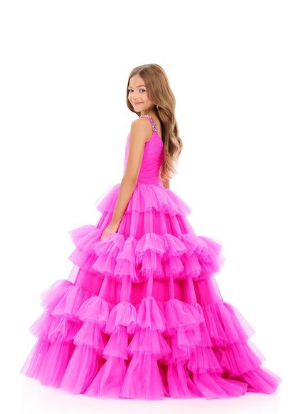 ASHLEYlauren 8342 Girls Pageant Dress Ruffles