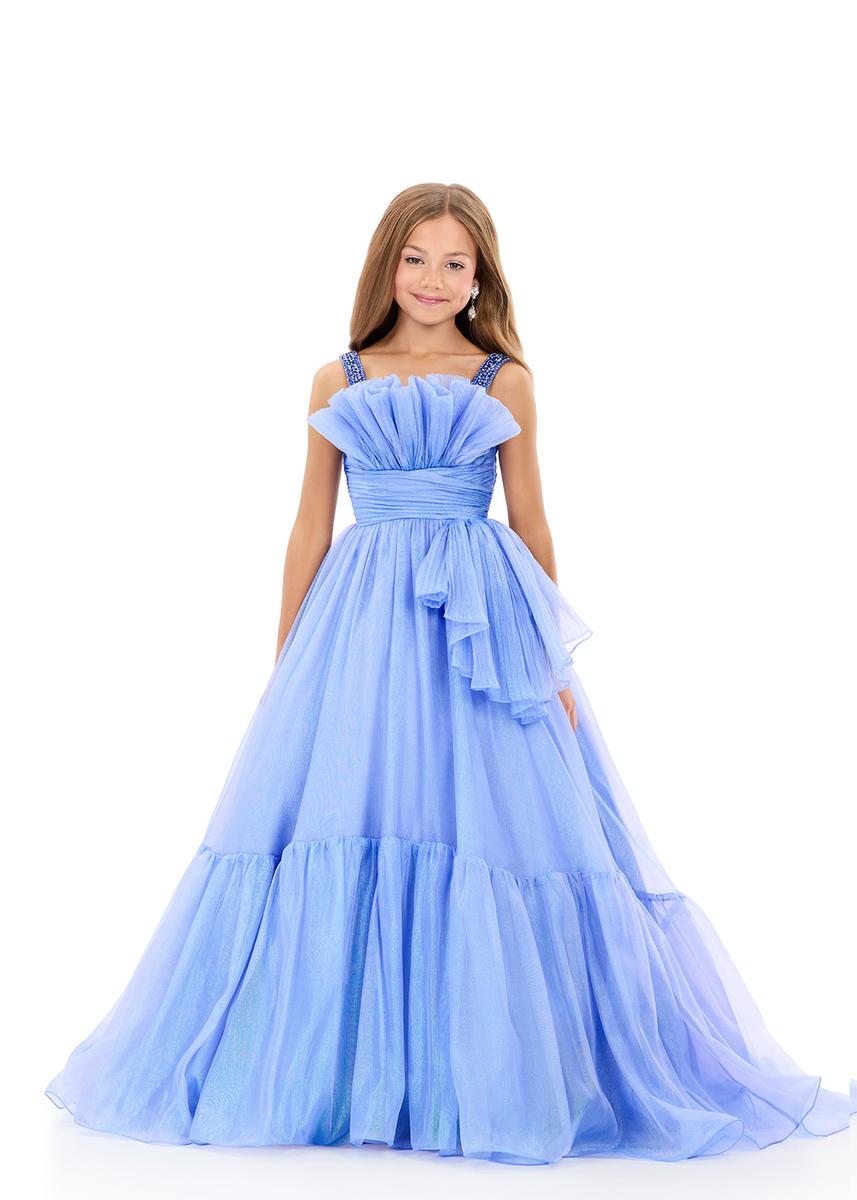 ASHLEYlauren 8345 Girls Shimmering Ball Gown