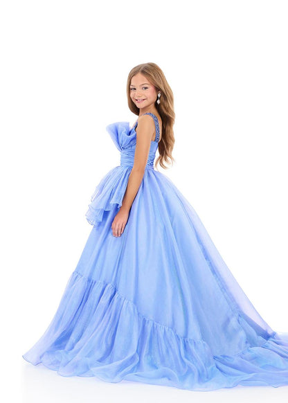 ASHLEYlauren 8345 Girls Shimmering Ball Gown