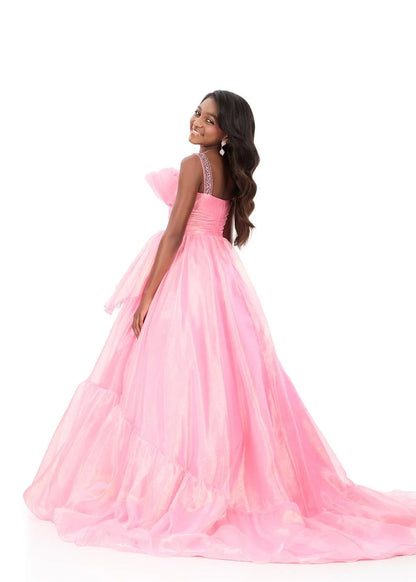 ASHLEYlauren 8345 Girls Shimmering Ball Gown