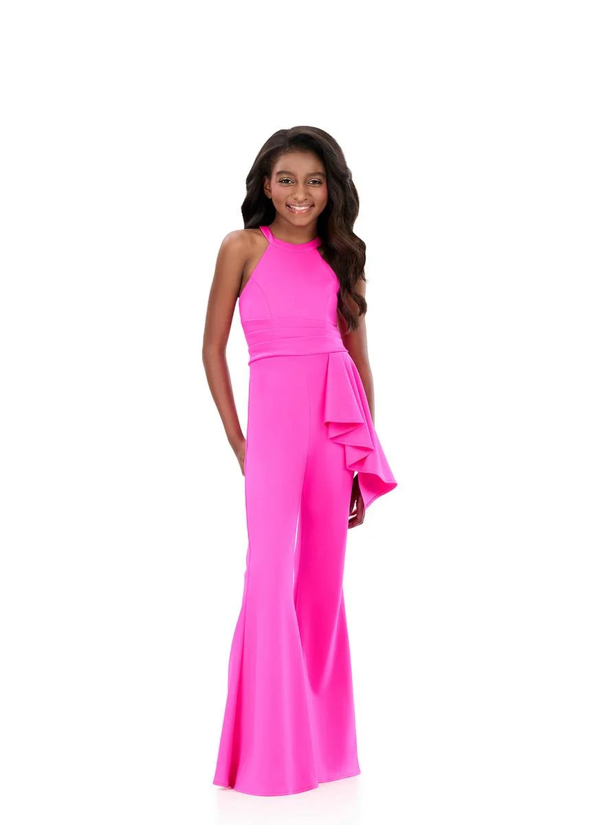 ASHLEYlauren 8347 sleek modern kids girls teen jumpsuit