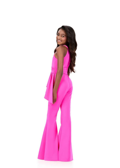ASHLEYlauren 8347 sleek modern kids girls teen jumpsuit