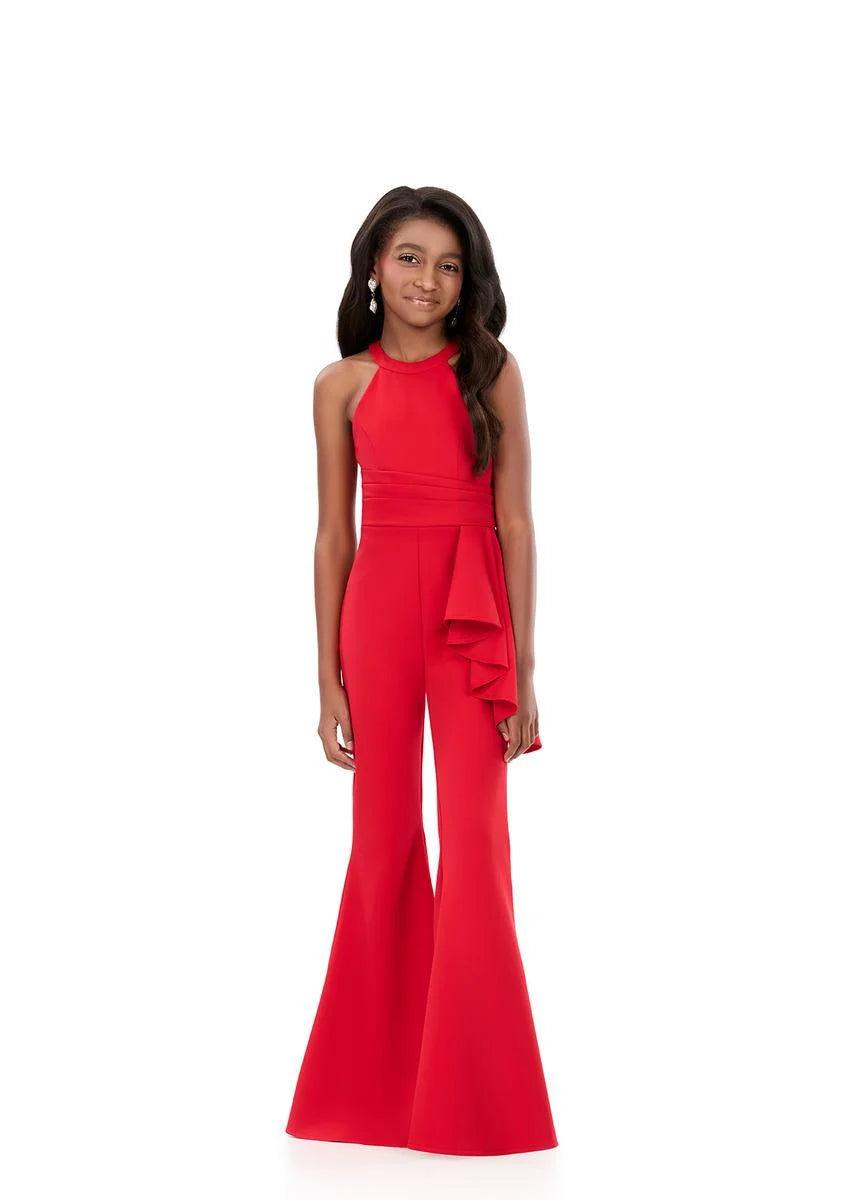 ASHLEYlauren 8347 sleek modern kids girls teen jumpsuit