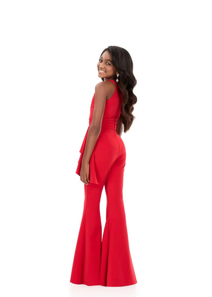 ASHLEYlauren 8347 sleek modern kids girls teen jumpsuit