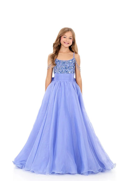 ASHLEYlauren 8356 Girls Pageant Gown Large Back Bow
