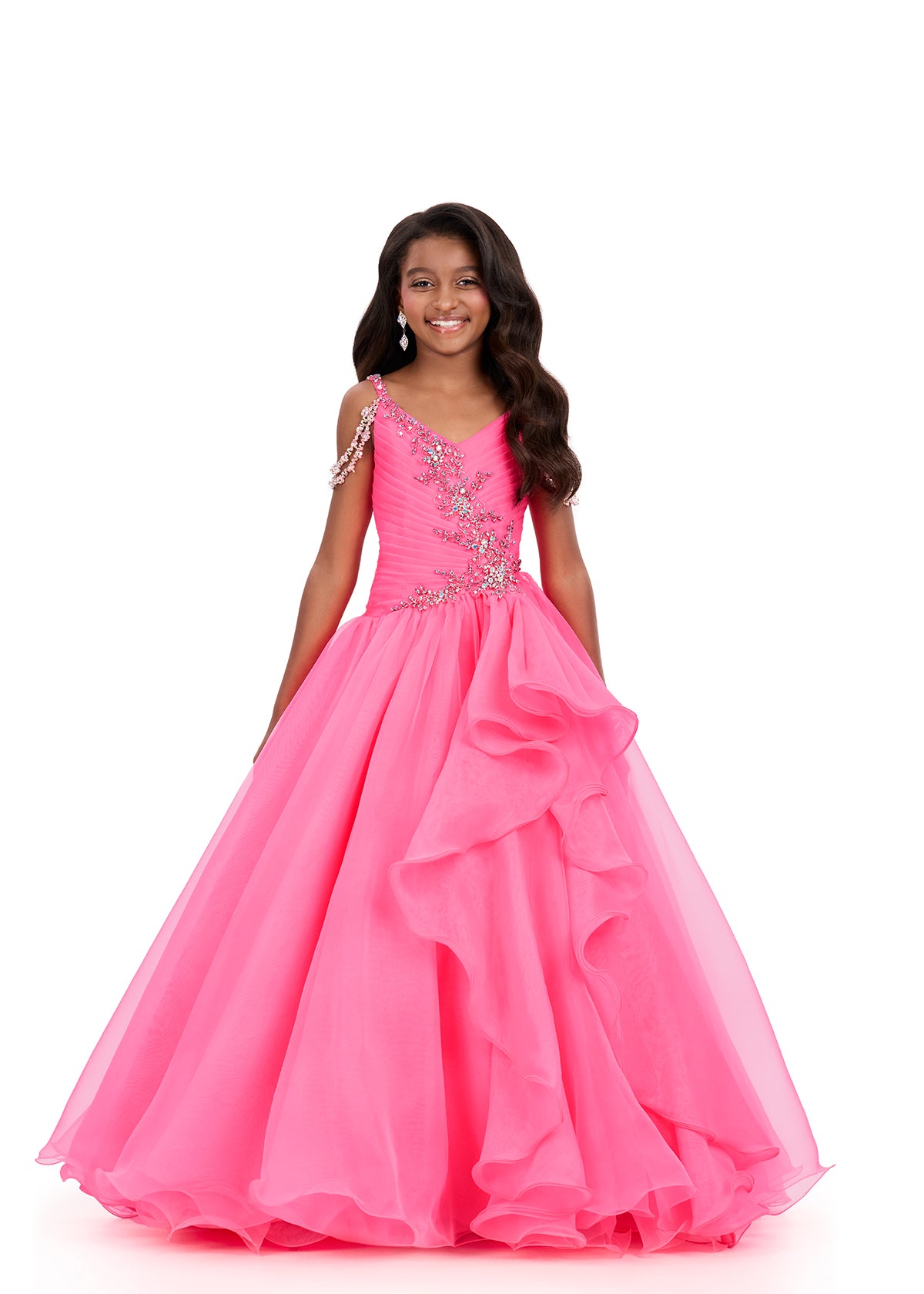 Ashleylauren 8378 Kids Pageant Dress Ballgown
