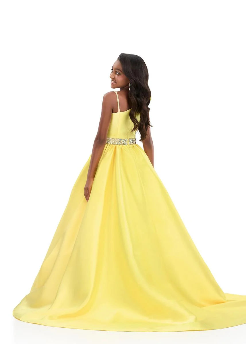 Ashleylauren 8379 Girls Pageant Dress A line One Shoulder
