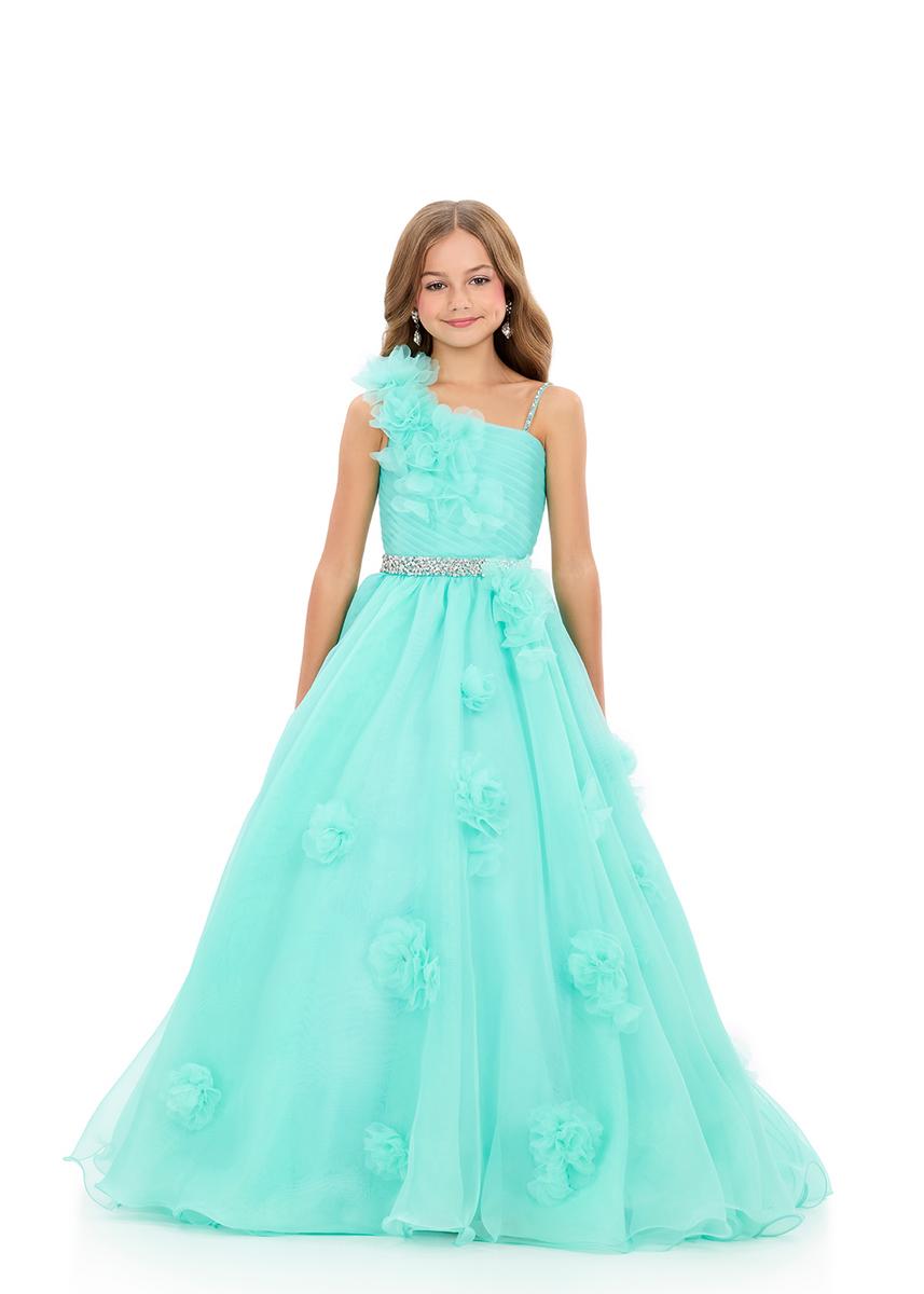Ashleylauren 8380 Girls Pageant Dress One Shoulder