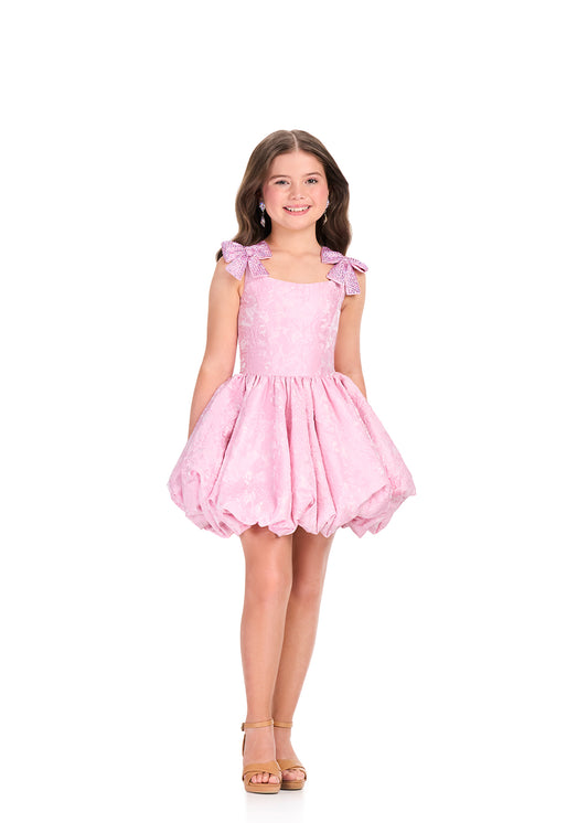 ASHLEYlauren 8410 Girls Short Bubble Dress