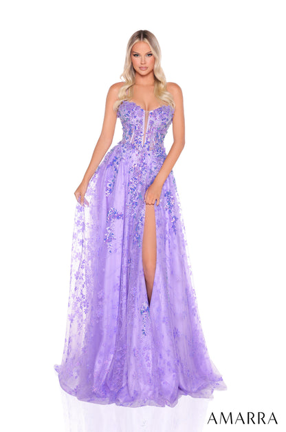 chinese dress ladies Purple Lace Long A-Line Prom Dresses, Purple Graduation Dresses US 6 / Purple