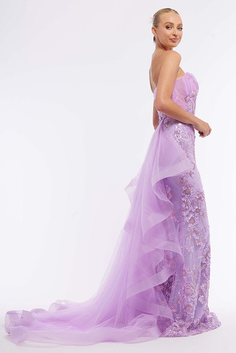 Experience elegance and glamour with the Vienna Prom 8866 Long Prom Dress. This stunning gown features a sequin bodice and layered ruffles, making you the center of attention at any formal event. The plunging neckline adds a touch of seduction while the flowing layers create a dreamy, feminine silhouette. Perfect for prom, pageants, or any special occasion.