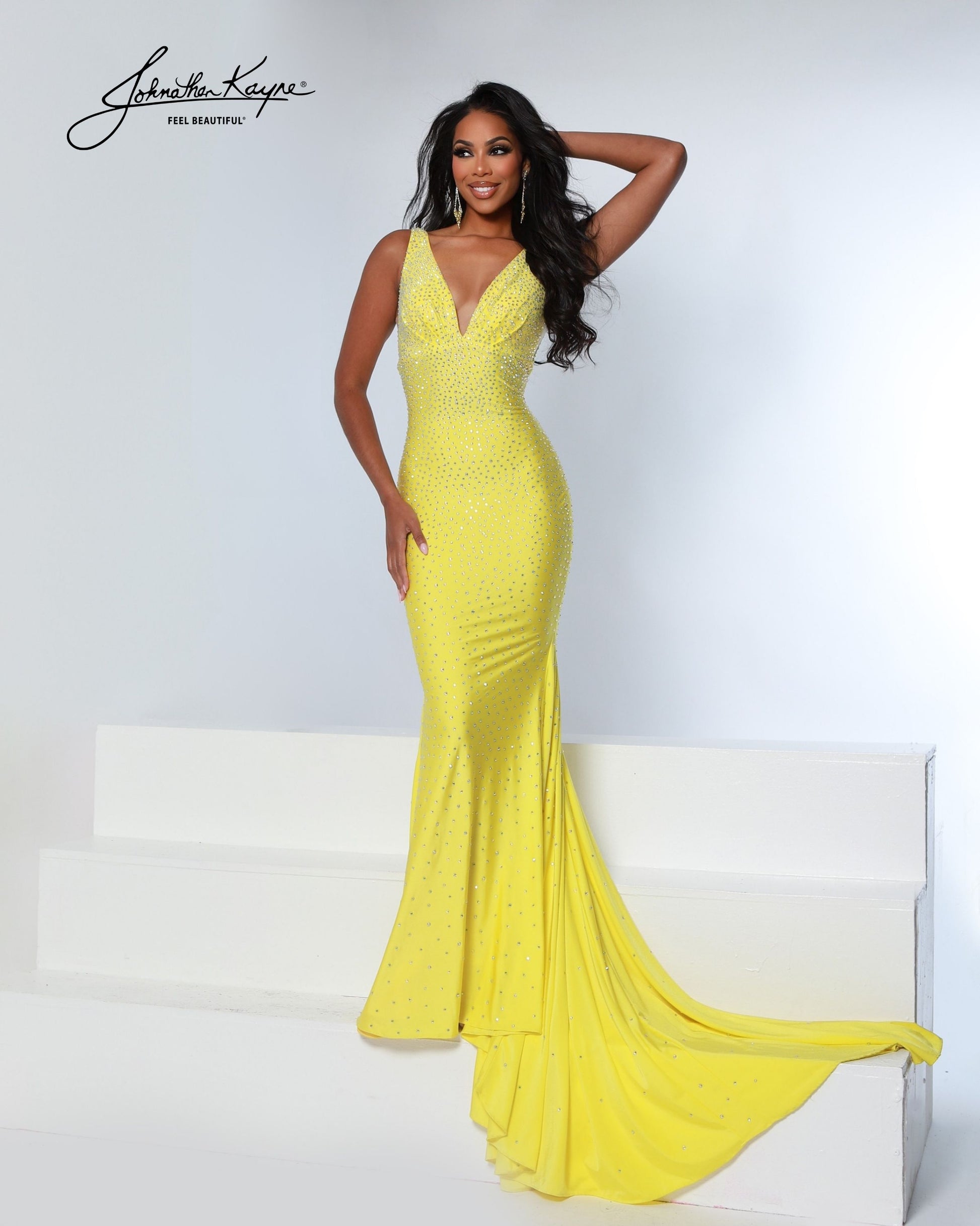 prom dresses 2021 fitted Fitted Strapless Gown with Sheer Crystal-Embellished Corset
