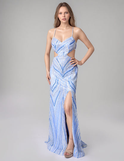 Nina Canacci 9214 Size 6 MINT Beaded Cut Out Prom Dress